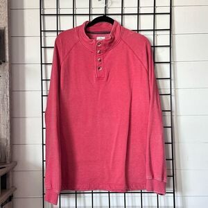 Copper & Oak Cotton LS Henley Shirt Mens XXL‎ Red Outdoor Cottagecore